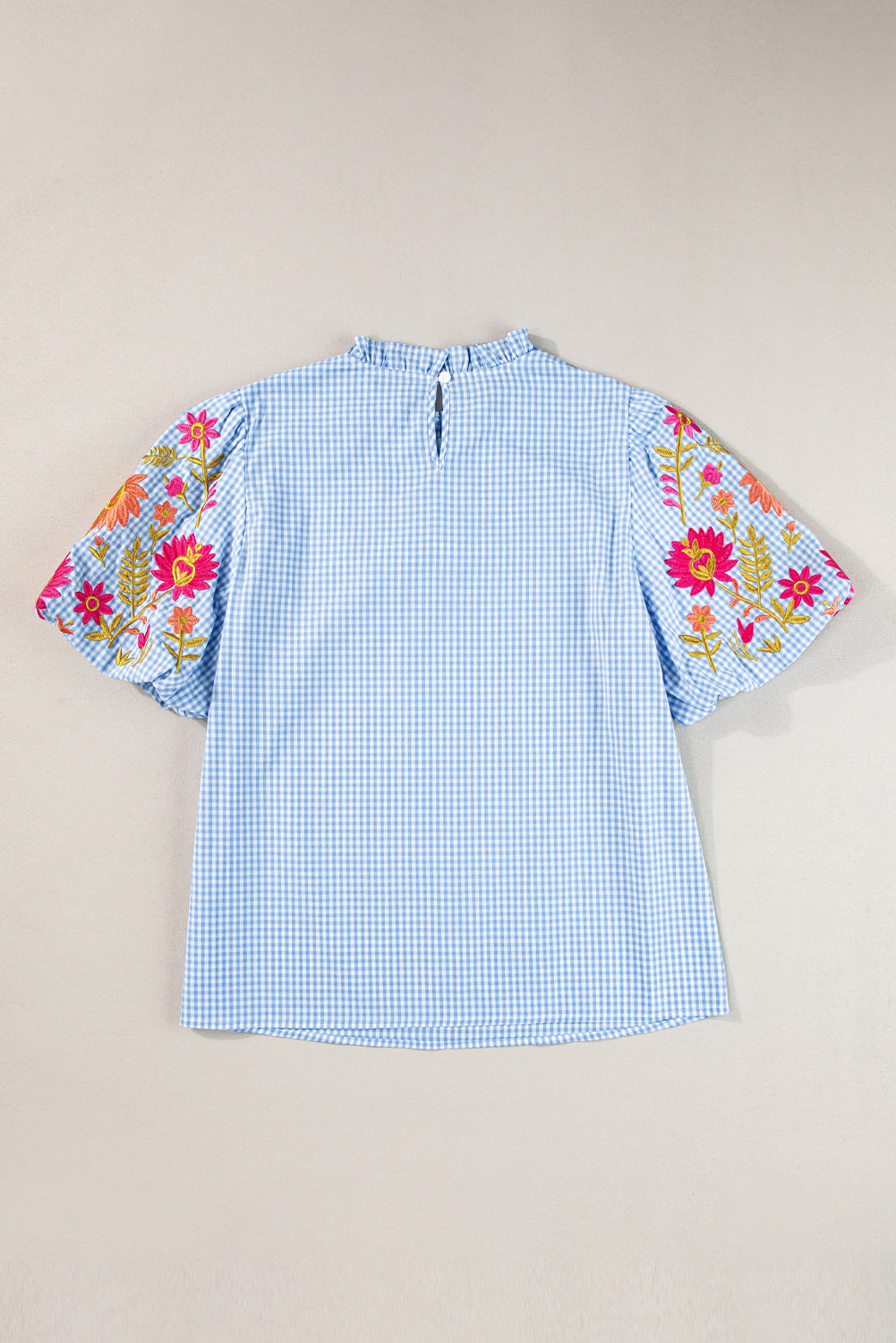 The Daisy Embroidered Gingham Blouse
