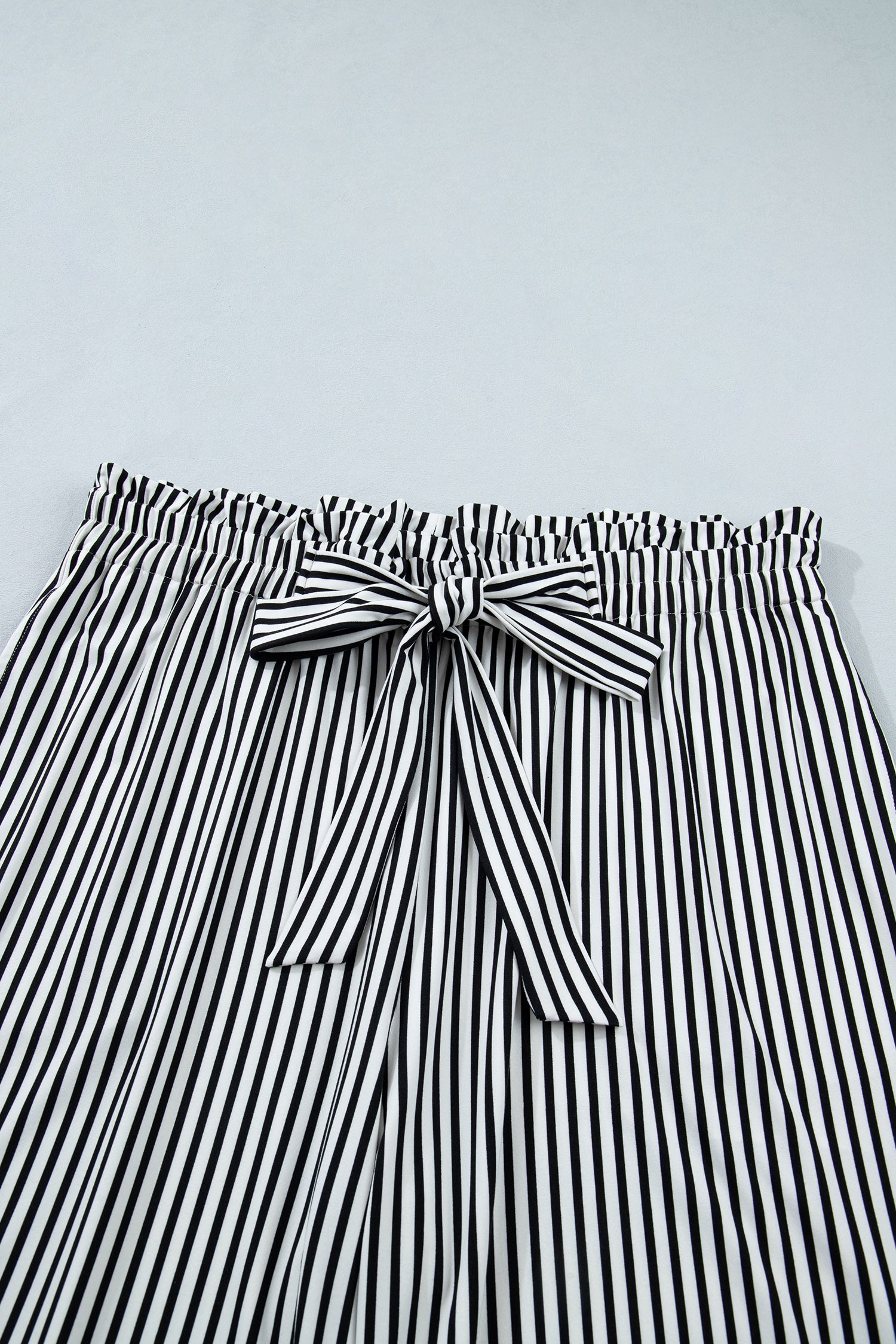 The Lilah Stripe Tie Waist Straight Pants