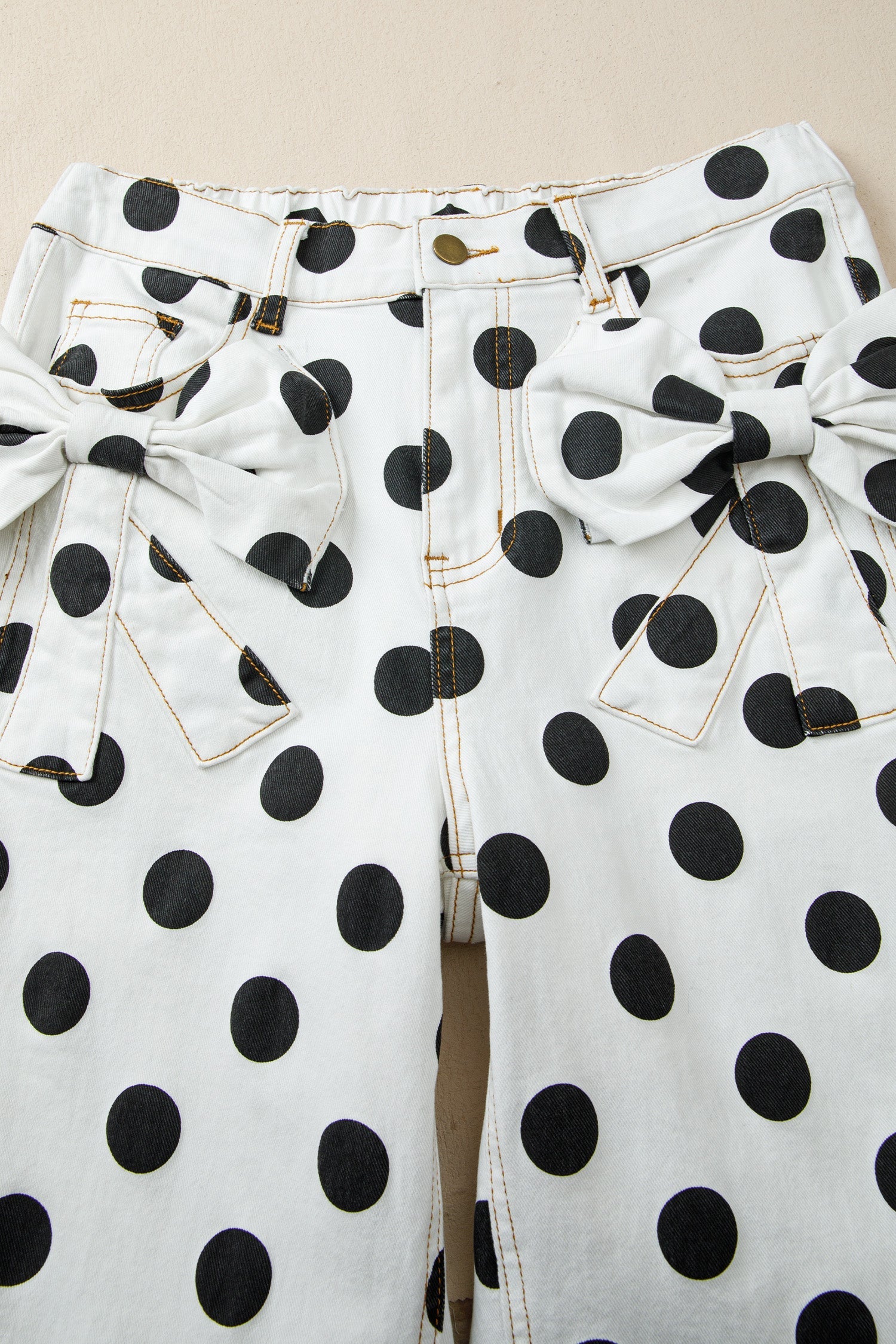 The Millie Polka Dot Bow Pocket Jeans