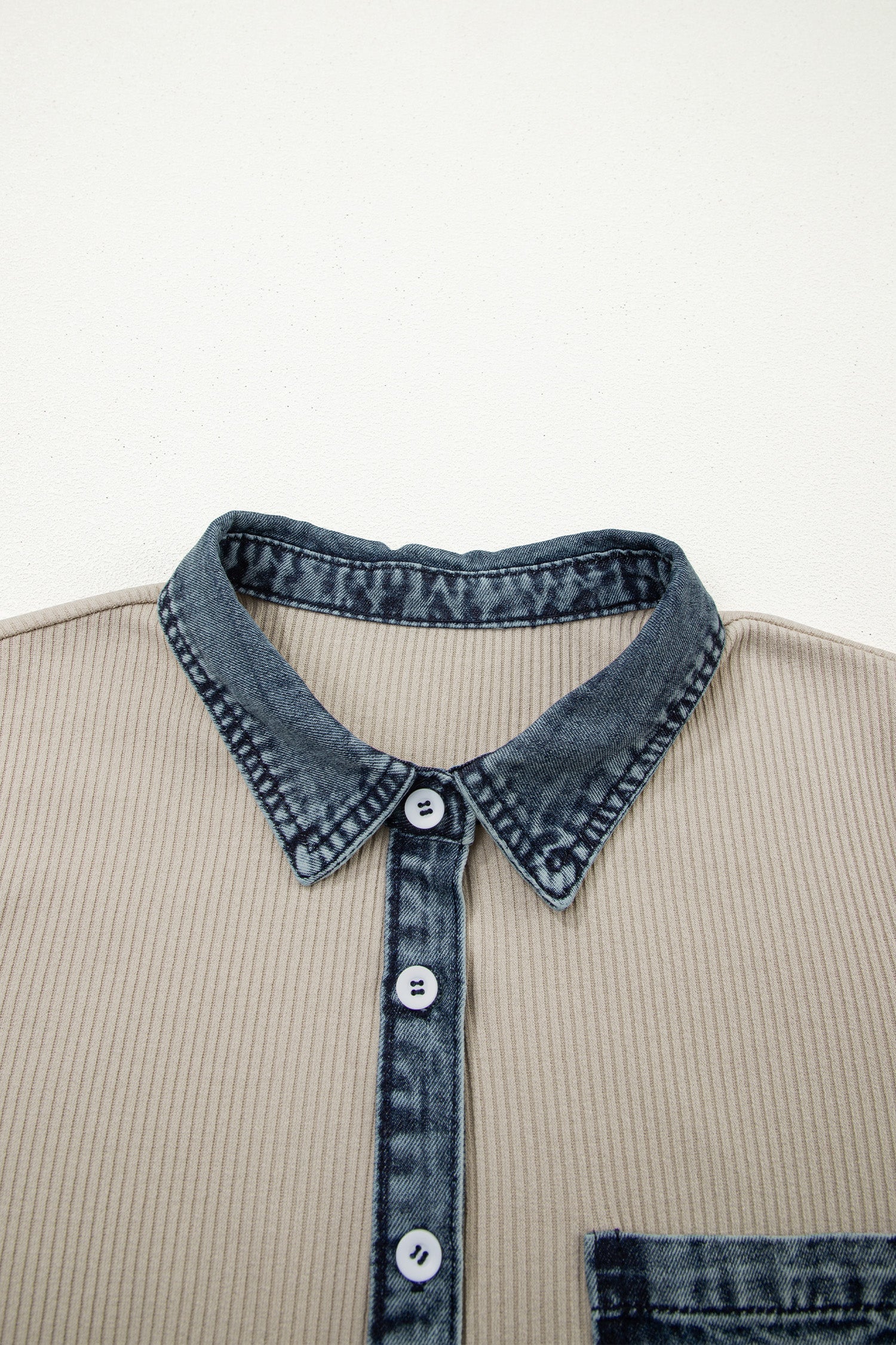 The Tatum Denim Knit Collar Dress