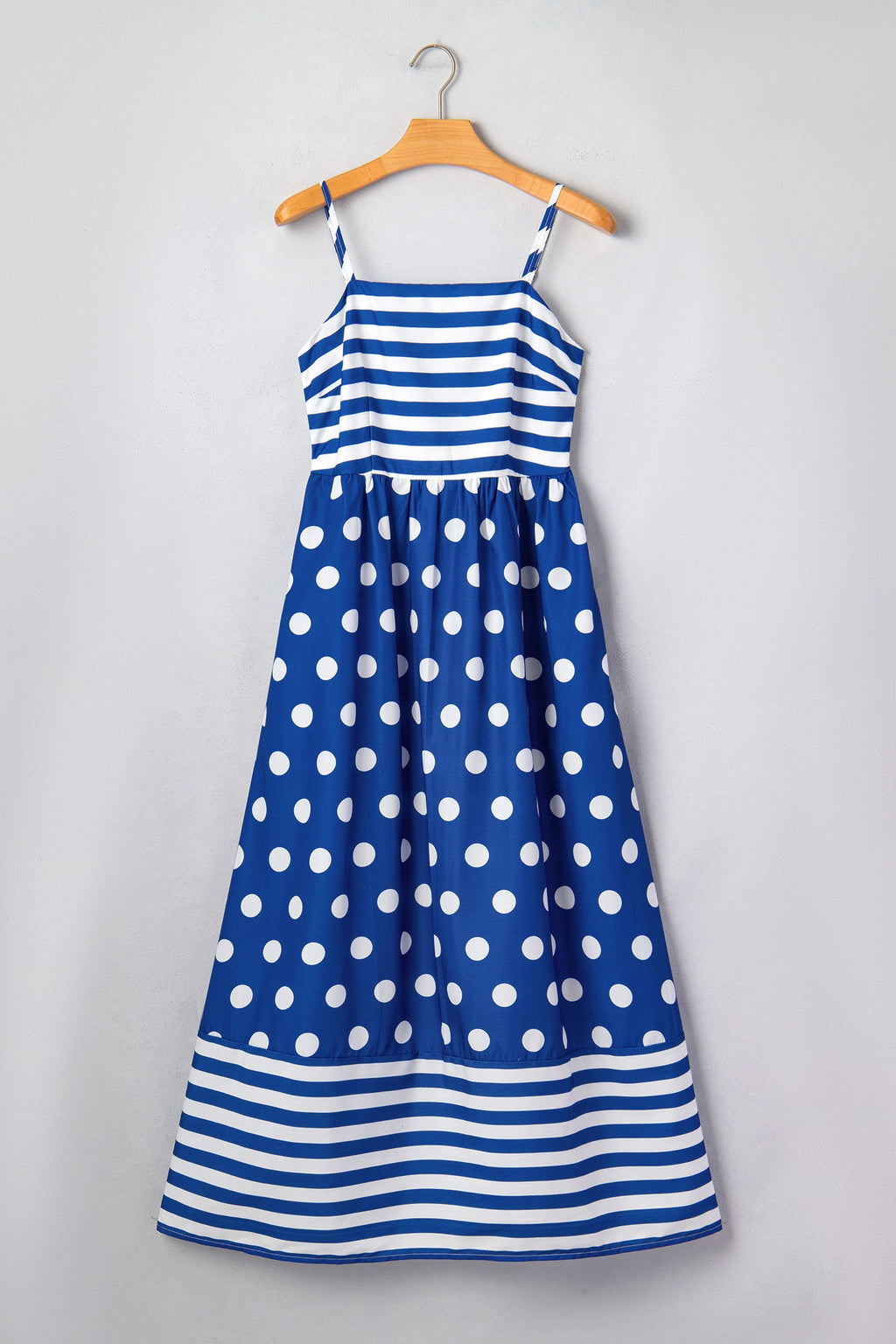 The Lily James Stripe Polka Dot Maxi Dress