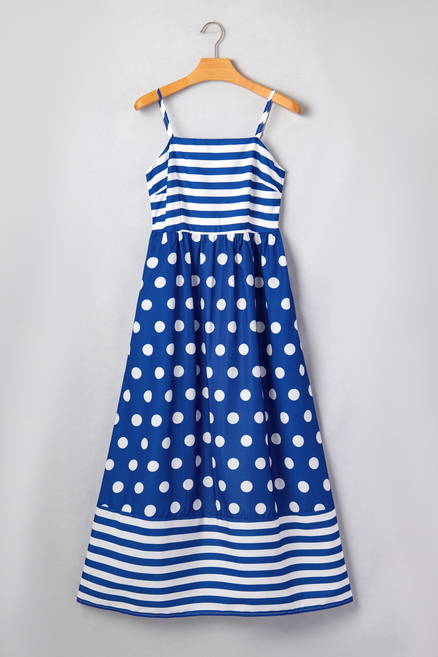 The Lily James Stripe Polka Dot Maxi Dress
