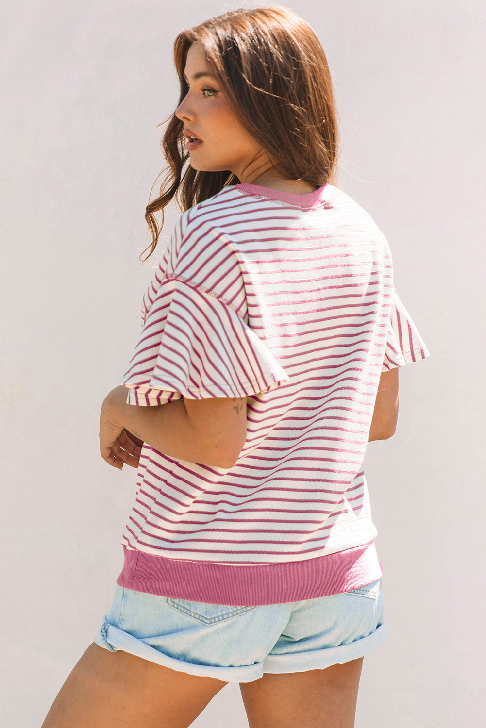 The Fiona Stripe Ruffle Top