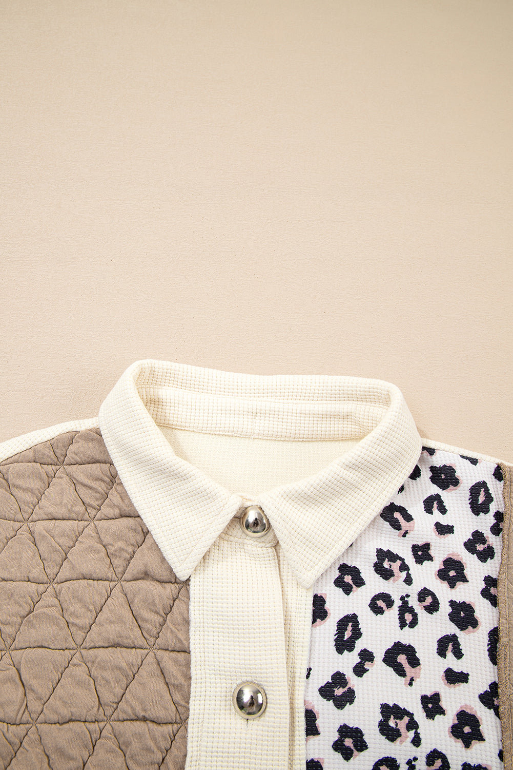 The Mable Leopard Waffle Quilted Jacket