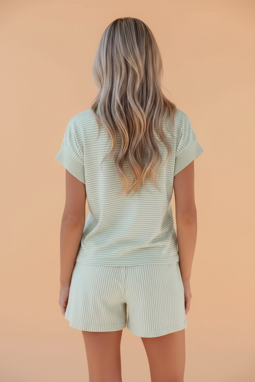 The Elle Stripe Shorts Set