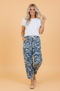 The Marbella Floral Barrel Leg Jeans