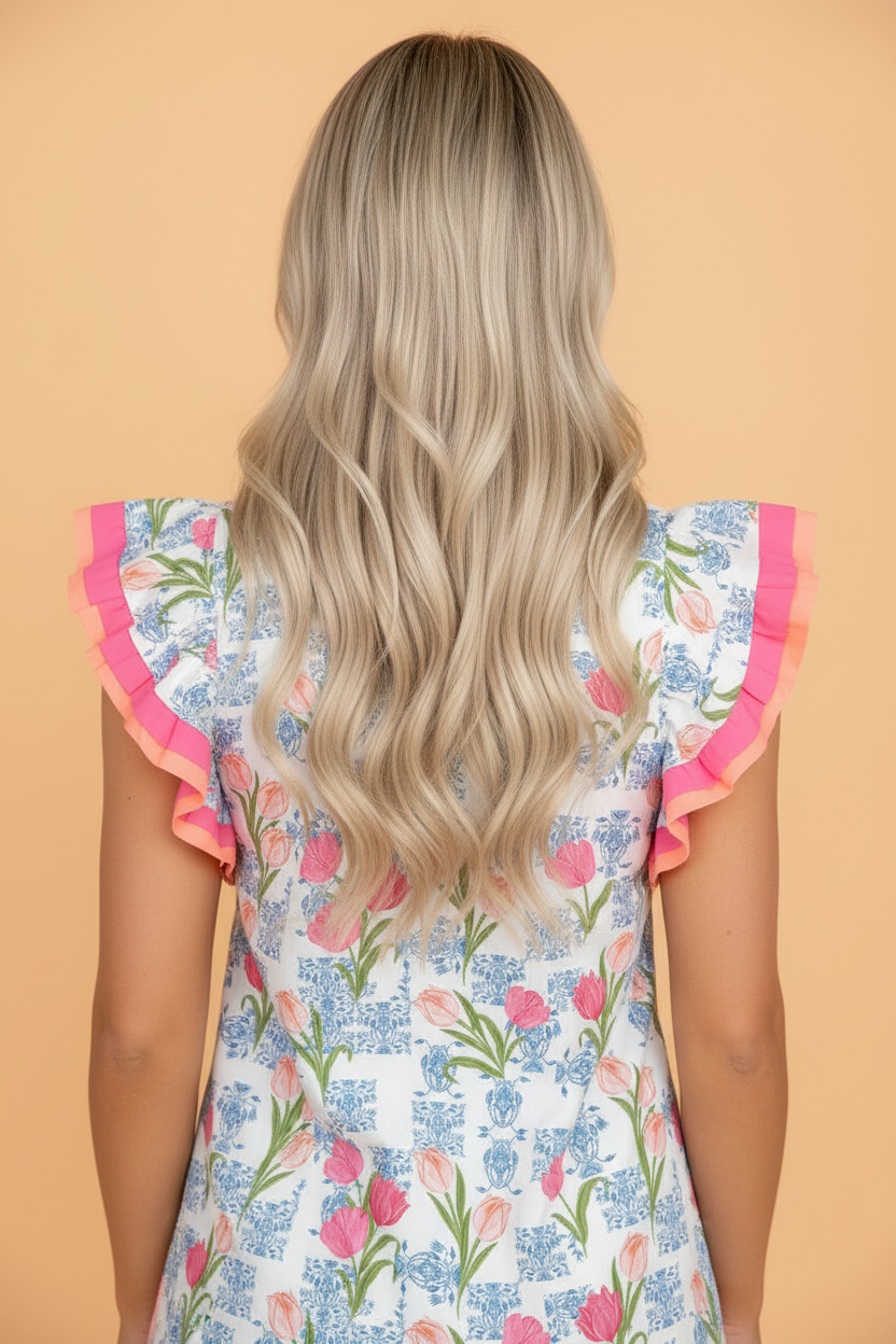 The Mya Floral Ruffle Blouse