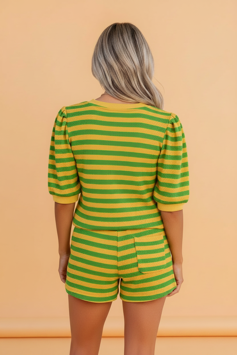 The Wren Stripe Shorts Set