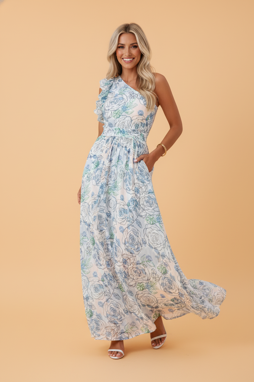The Bella Bleu Maxi Dress