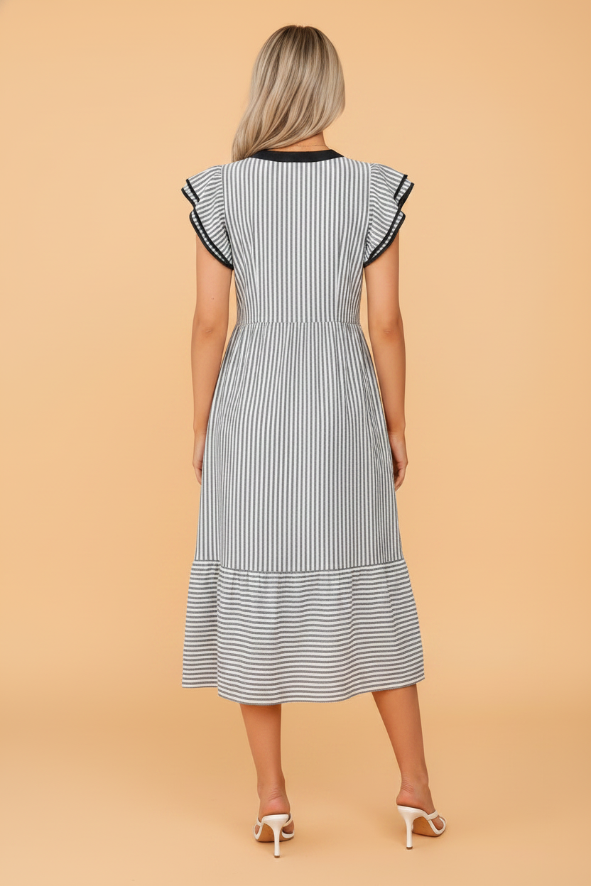 The Bianca Stripe Midi Dress