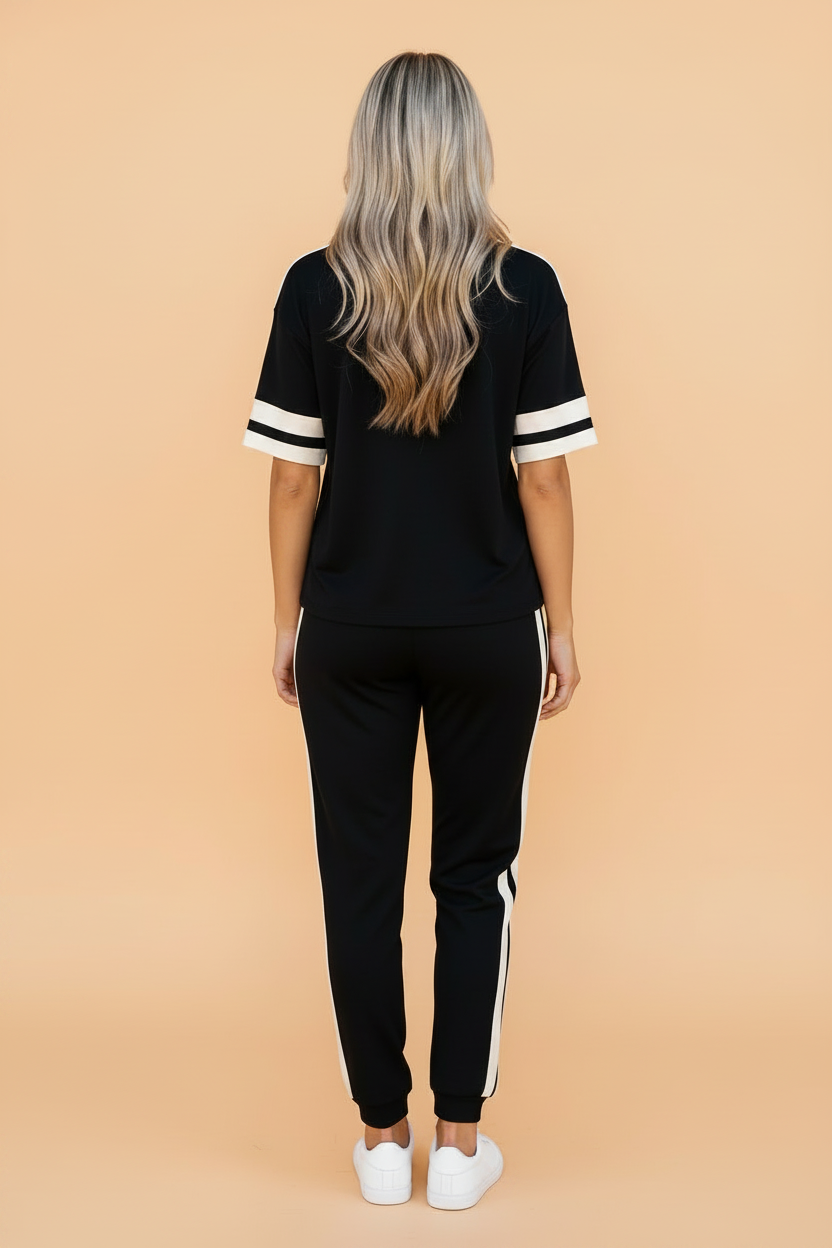 The Zoe Stripe Jogger Pant Set