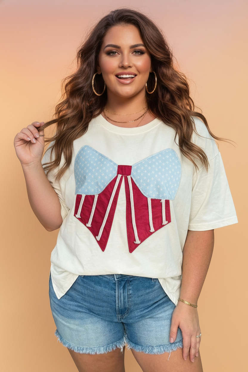 The USA Flag Bow T-Shirt