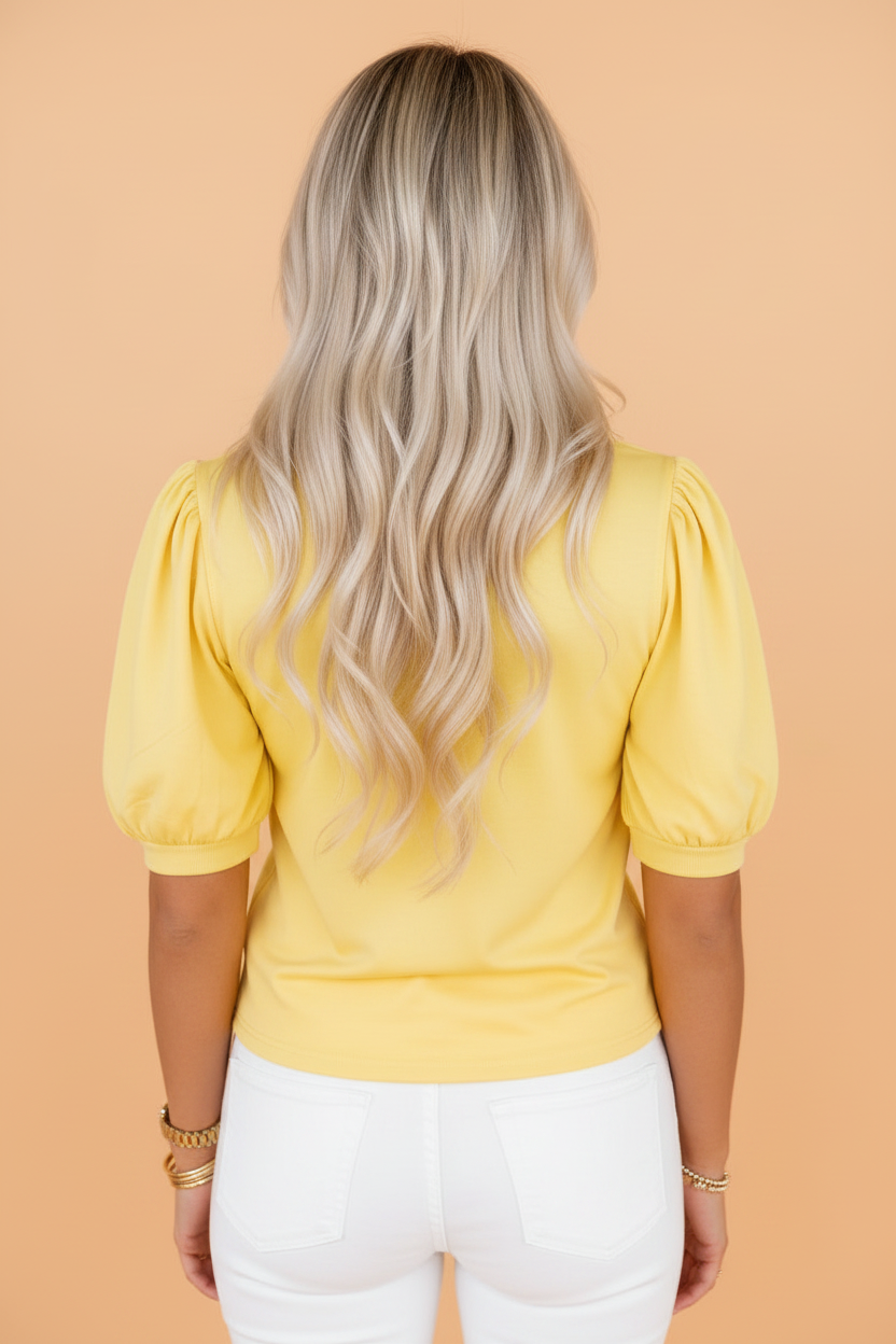 The Sunny V-Neck Puff Sleeve Blouse