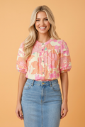 The TInsley Floral Button Down Blouse