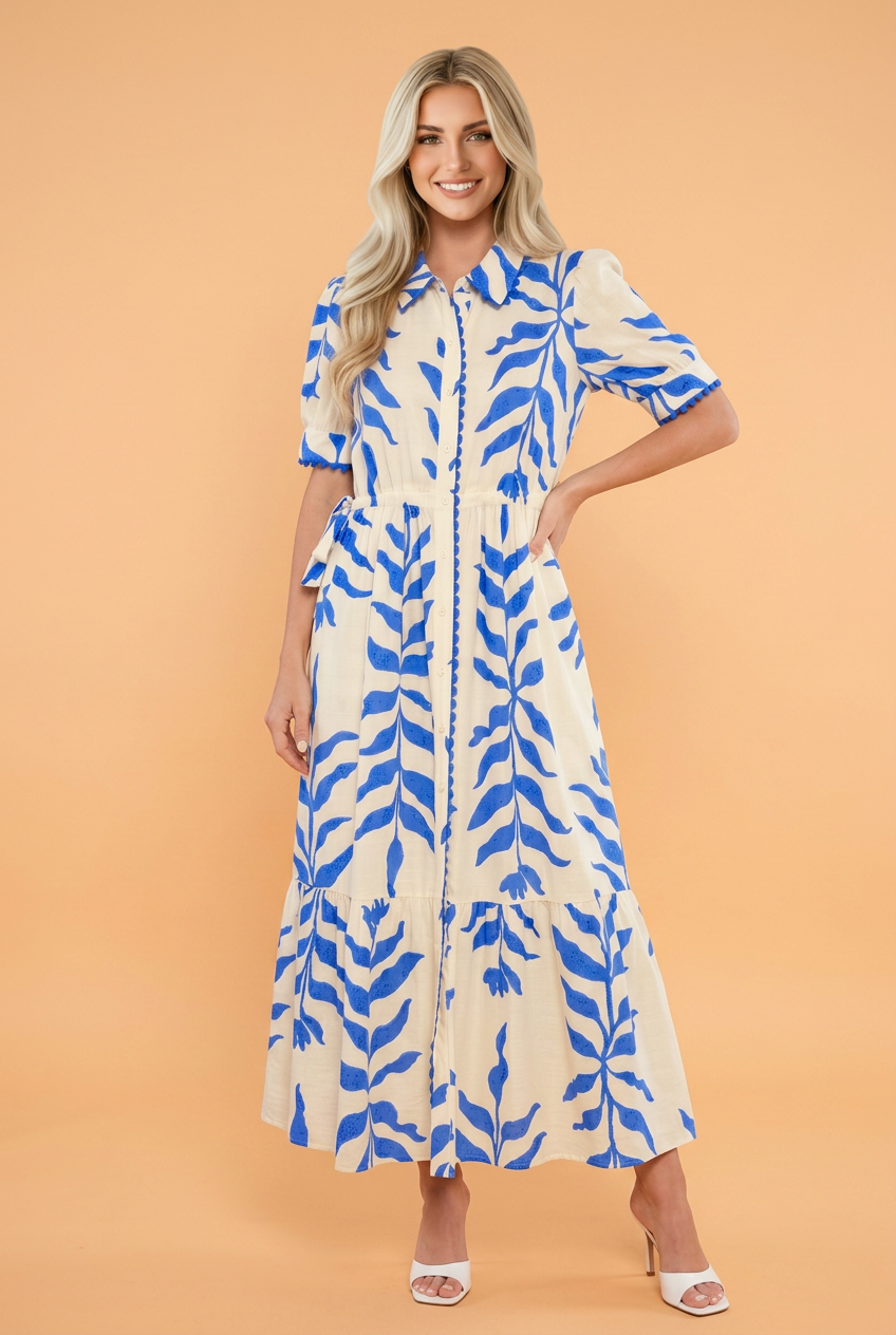 The Capri Botanical Maxi Dress