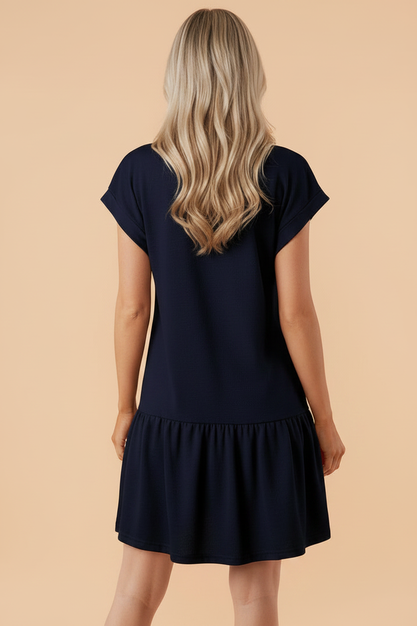 The Bronwyn Cap Sleeve Ruffle Dress