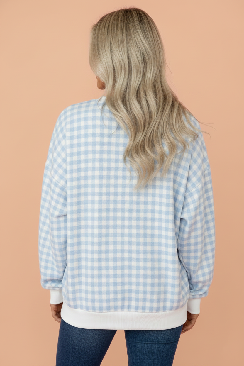 The Avery Gingham Sweatshirt