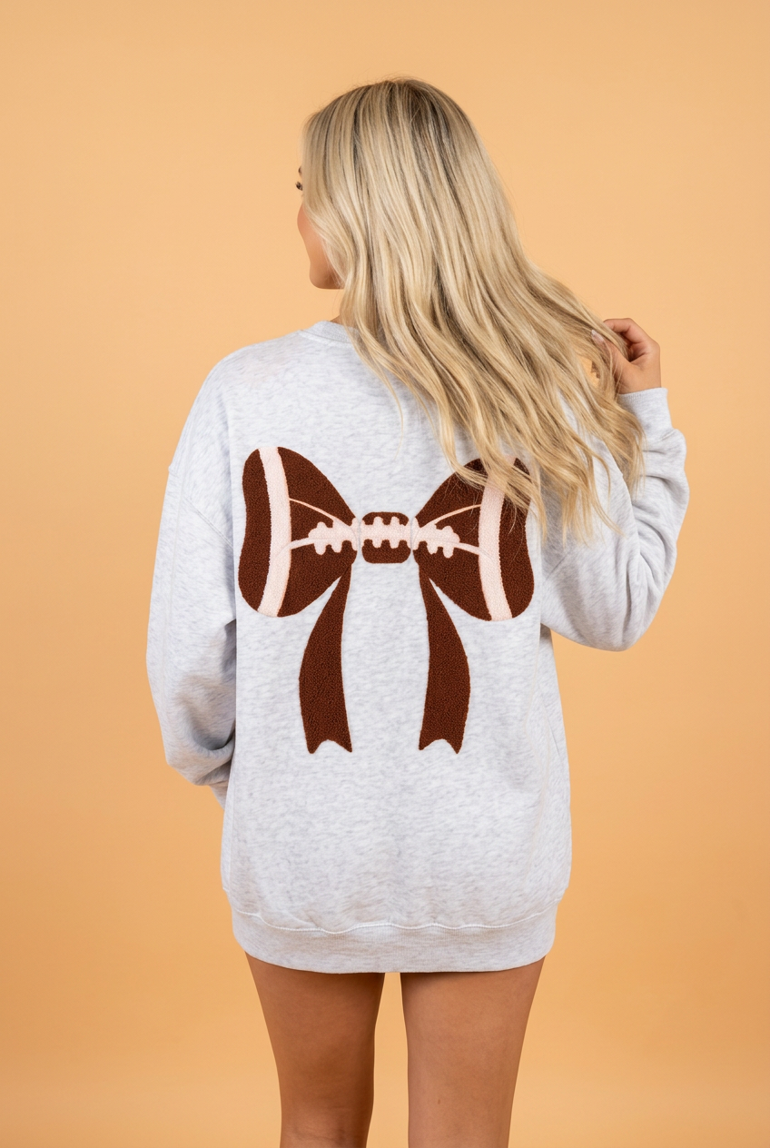 The Brynlee Gameday Bow Sweatshirt