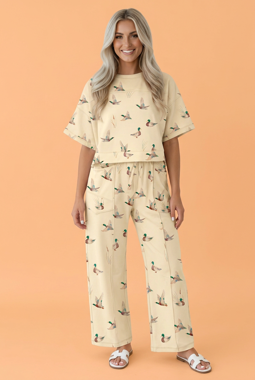 The Mallard Duck Short Sleeve Top & Pants Set