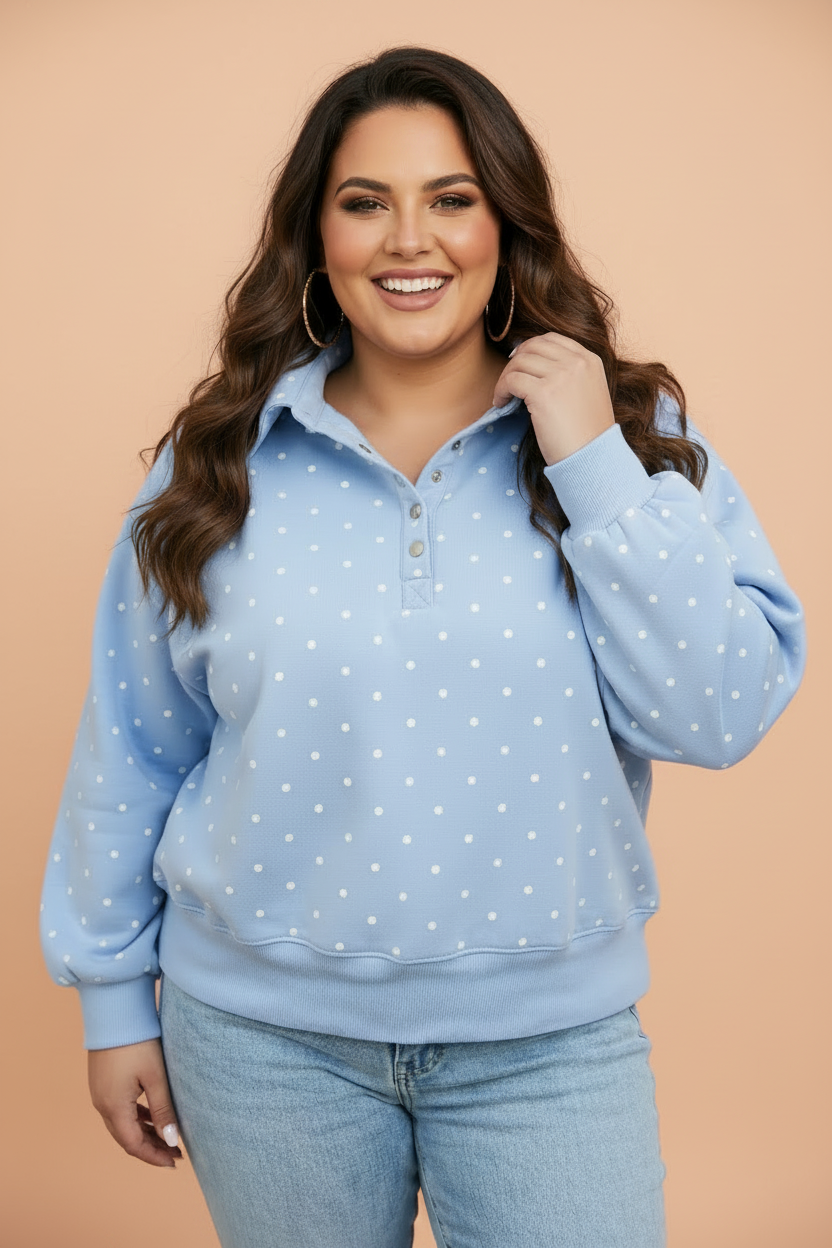 The Gracelyn Polka Dot Sweatshirt