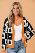 The Hattie Halloween Ghost Knit Cardigan