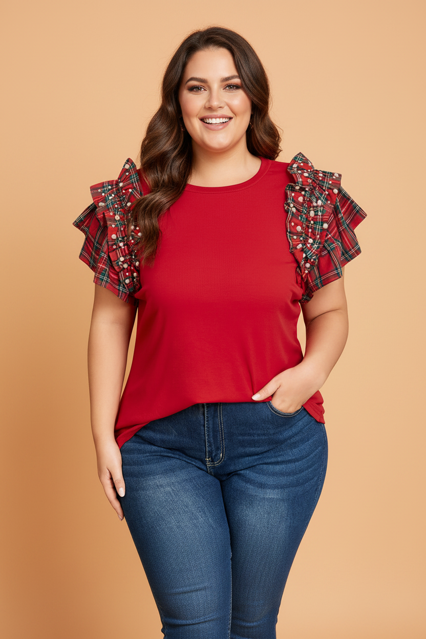 The Christmas Magic Plaid Top
