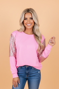 The Penelope Pink Sequin Sweater