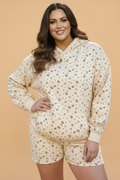 The Willow Floral  Hoodie Top & Shorts Set