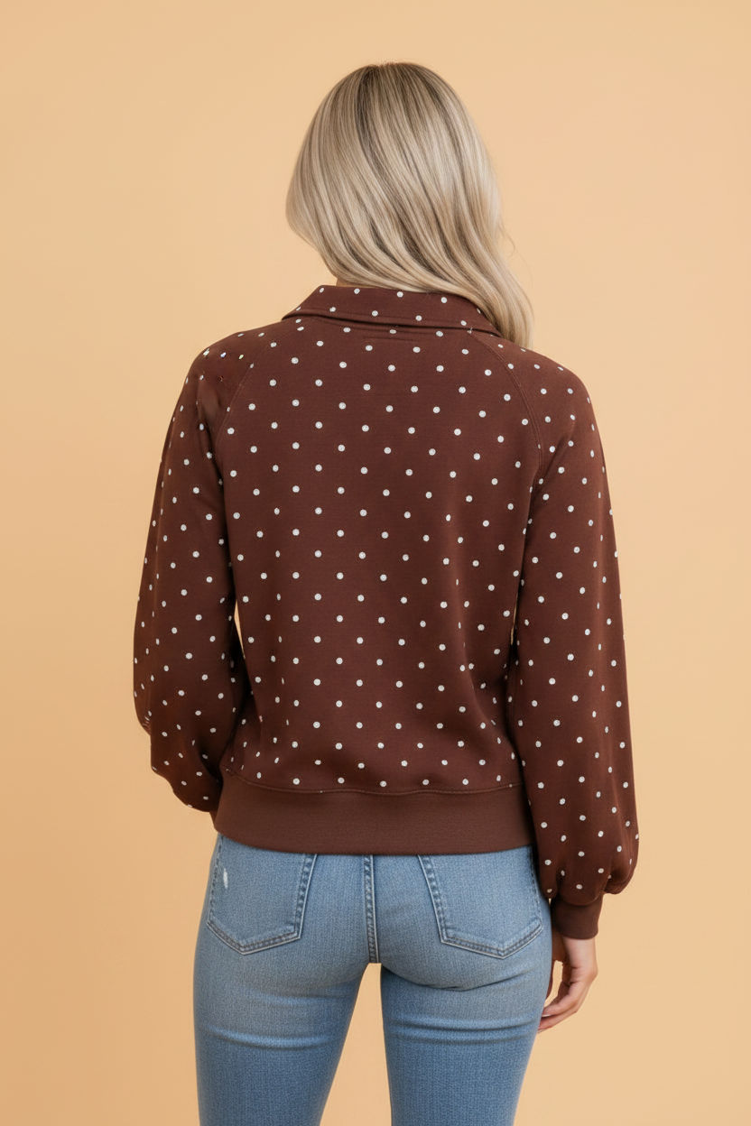 The Mila Grace Polka Dot Sweatshirt