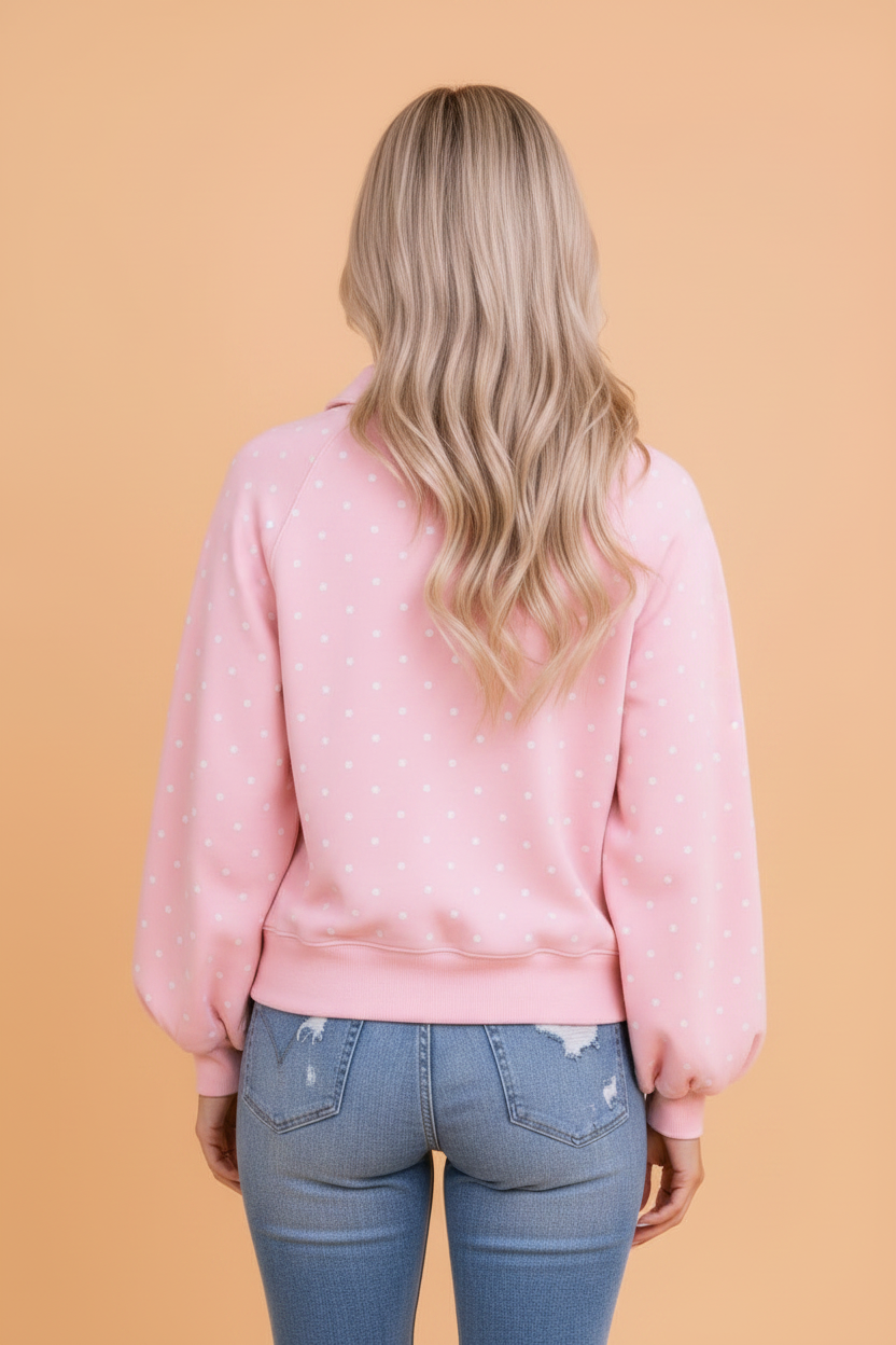 The Mila Grace Polka Dot Sweatshirt