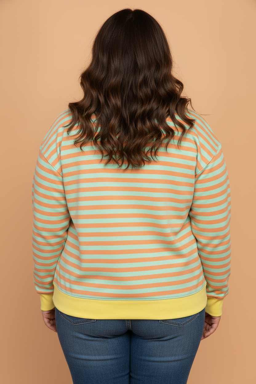 The Skye Rose Stripe Sweatshirt