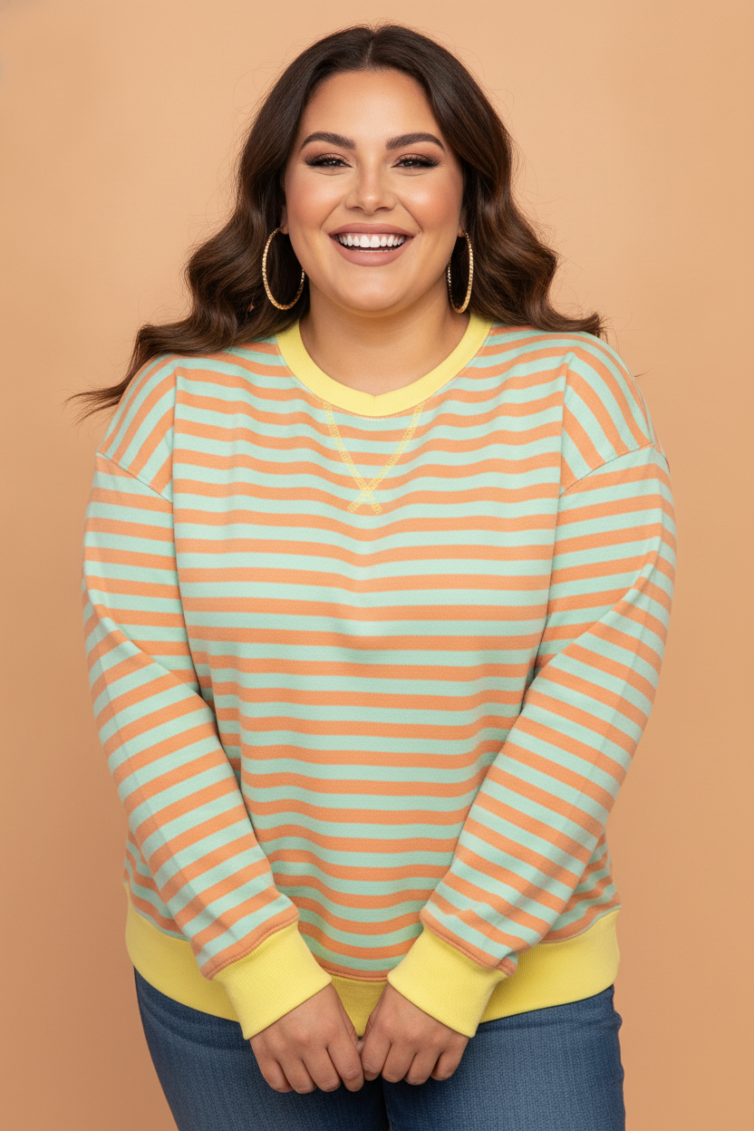 The Skye Rose Stripe Sweatshirt