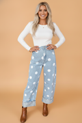The Emma Polka Dot Denim Jeans
