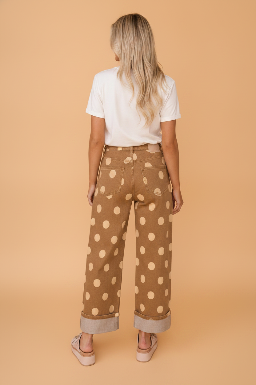 The Emma Polka Dot Denim Jeans