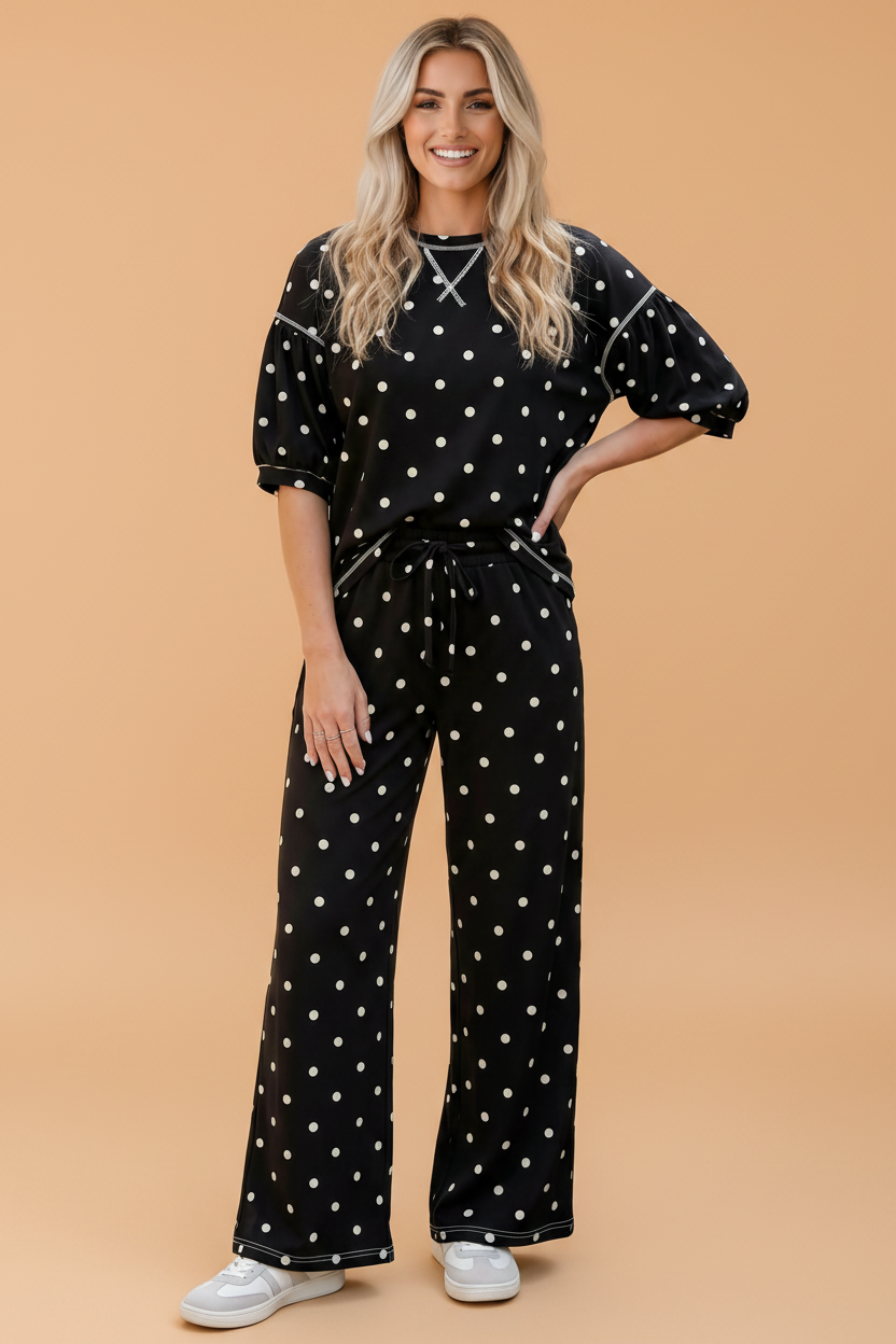 The Piper Mae Polka Dot Lounge Set