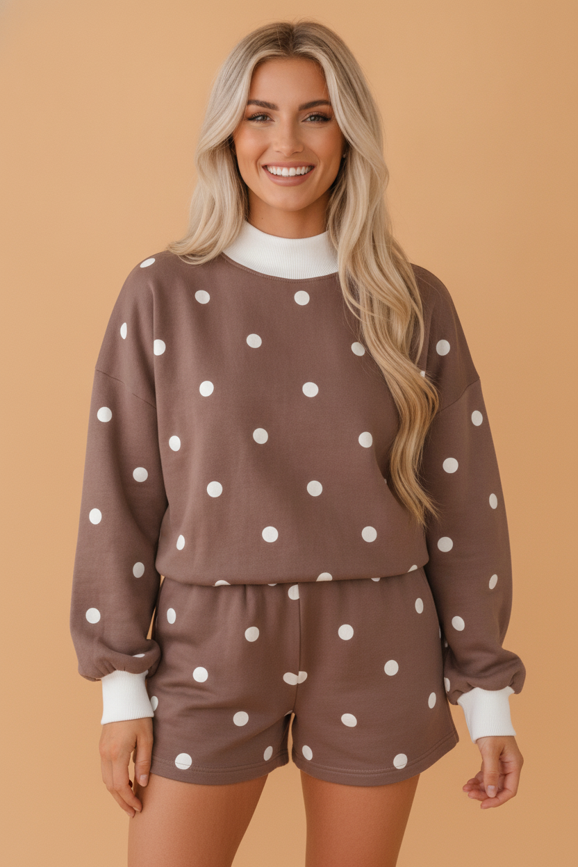 The Winnie Mae Polka Dot Lounge Set