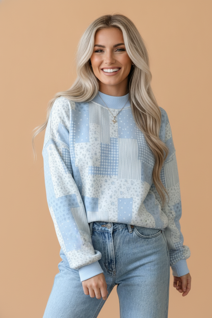 The Nellie Floral Patchwork Sweatshirt