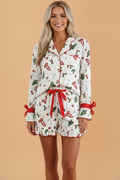 The Noelle Christmas Bow Pajama Set