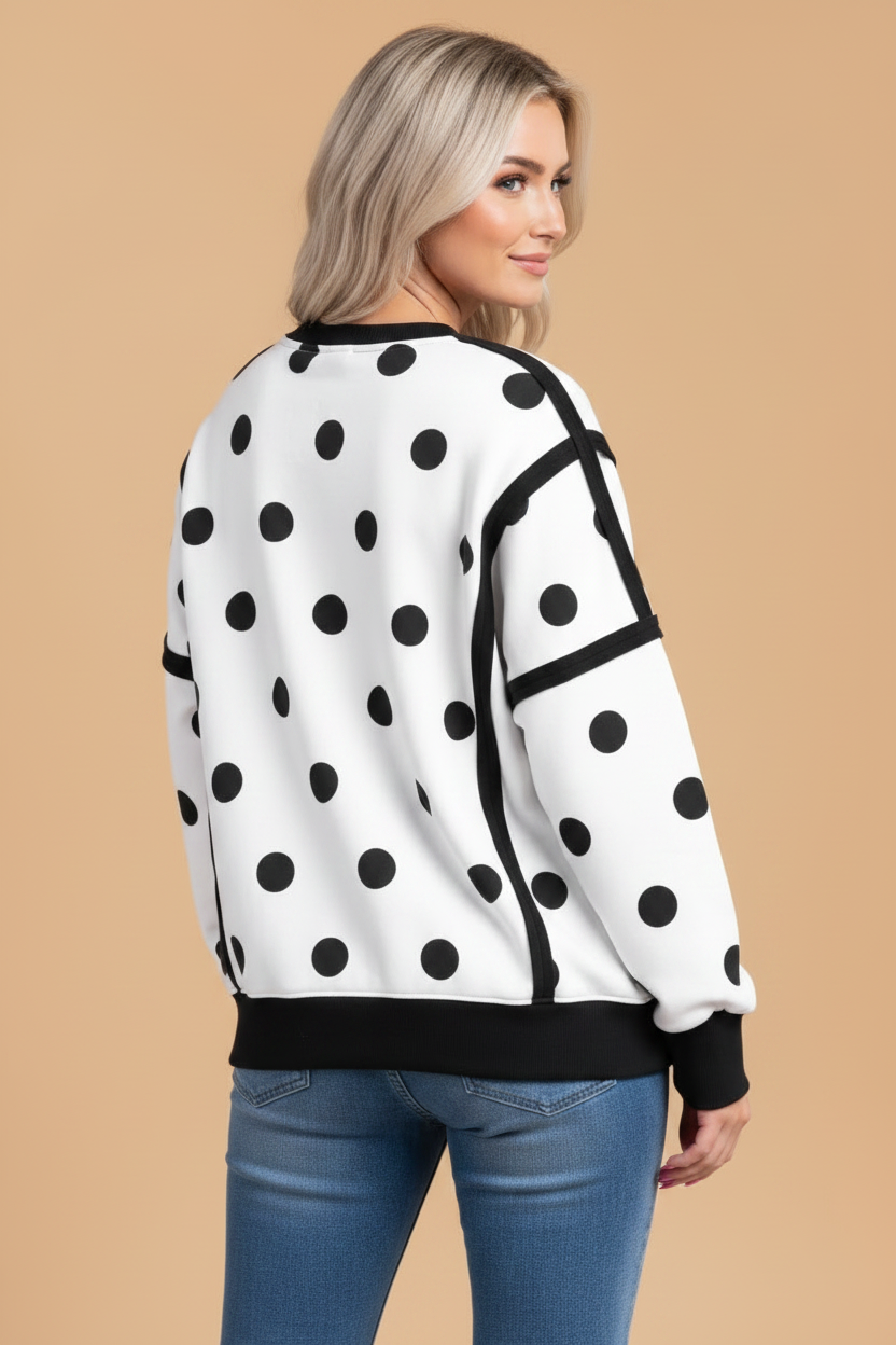 The Maeve Polka Dot Sweatshirt
