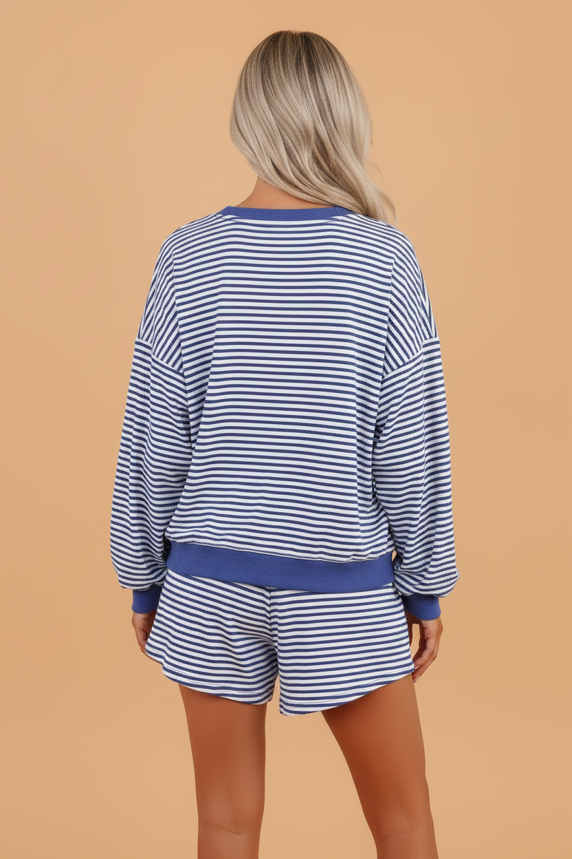 The Skyler Rose Stripe Lounge Set
