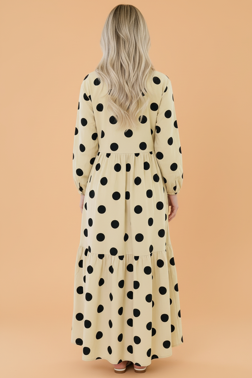 The Lottie Polka Dot Midi Dress