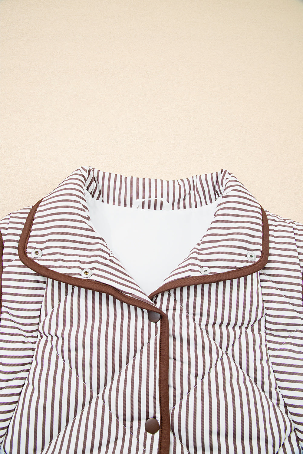The Lennon Stripe Collared Vest