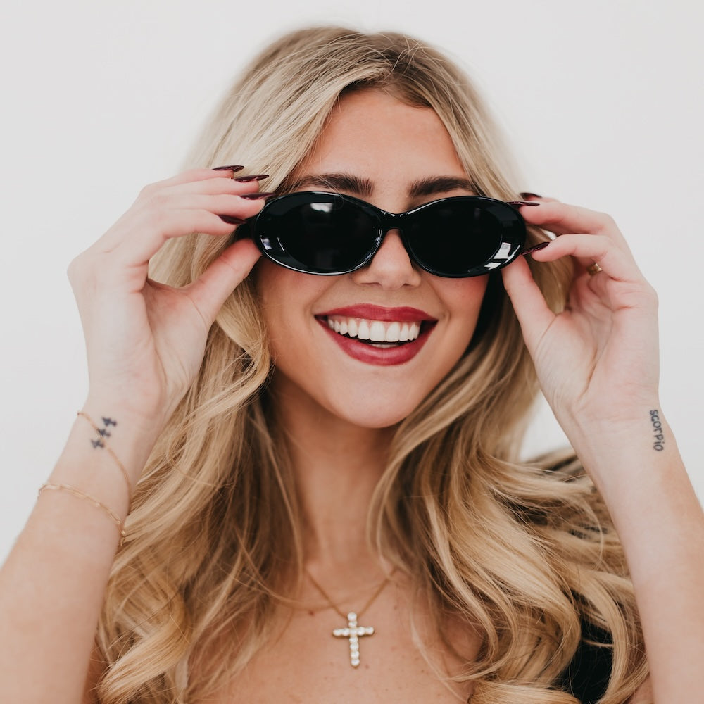 The Becky Oval Cat Eye Retro Sunglasses
