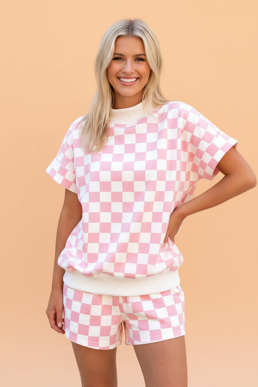 The Hattie Checker Short Set