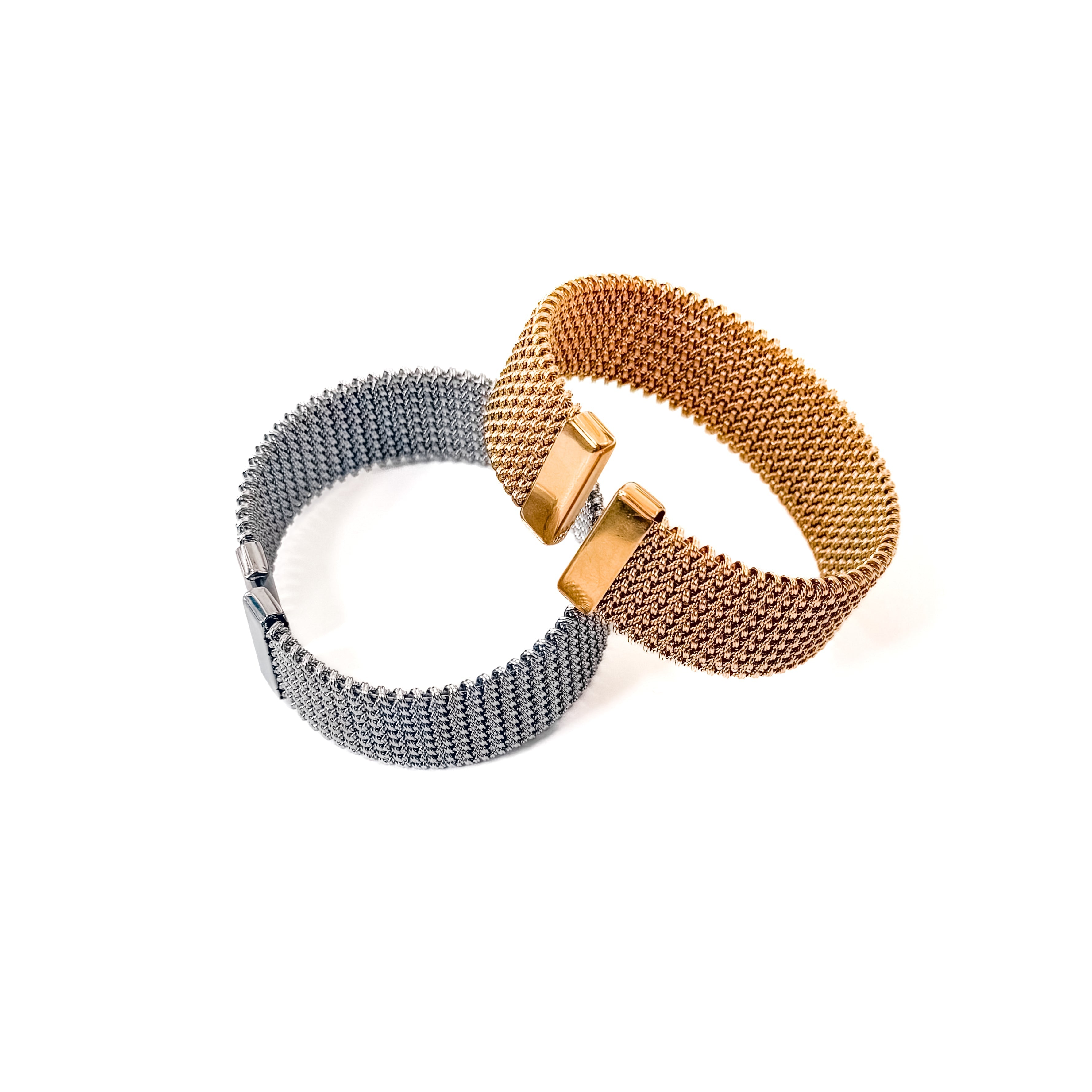 The Braided Mesh Cuff Bracelet - WATERPROOF