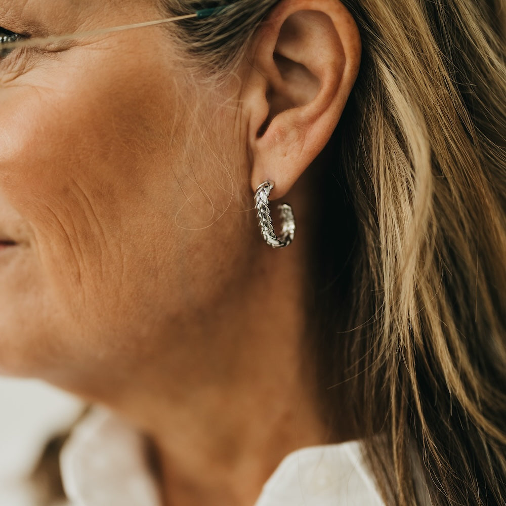 The Braided Oval Hoop Earrings