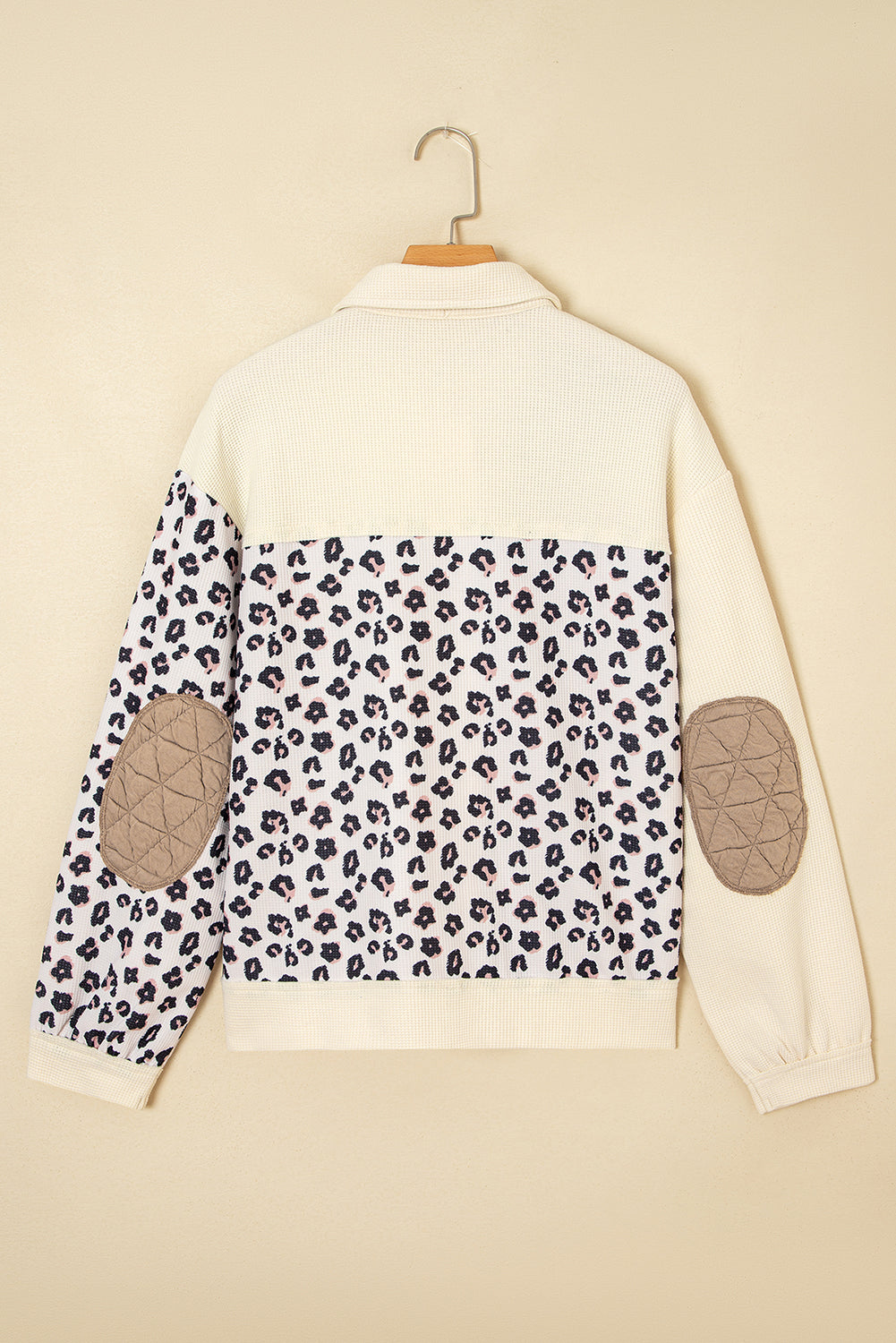 The Mable Leopard Waffle Quilted Jacket