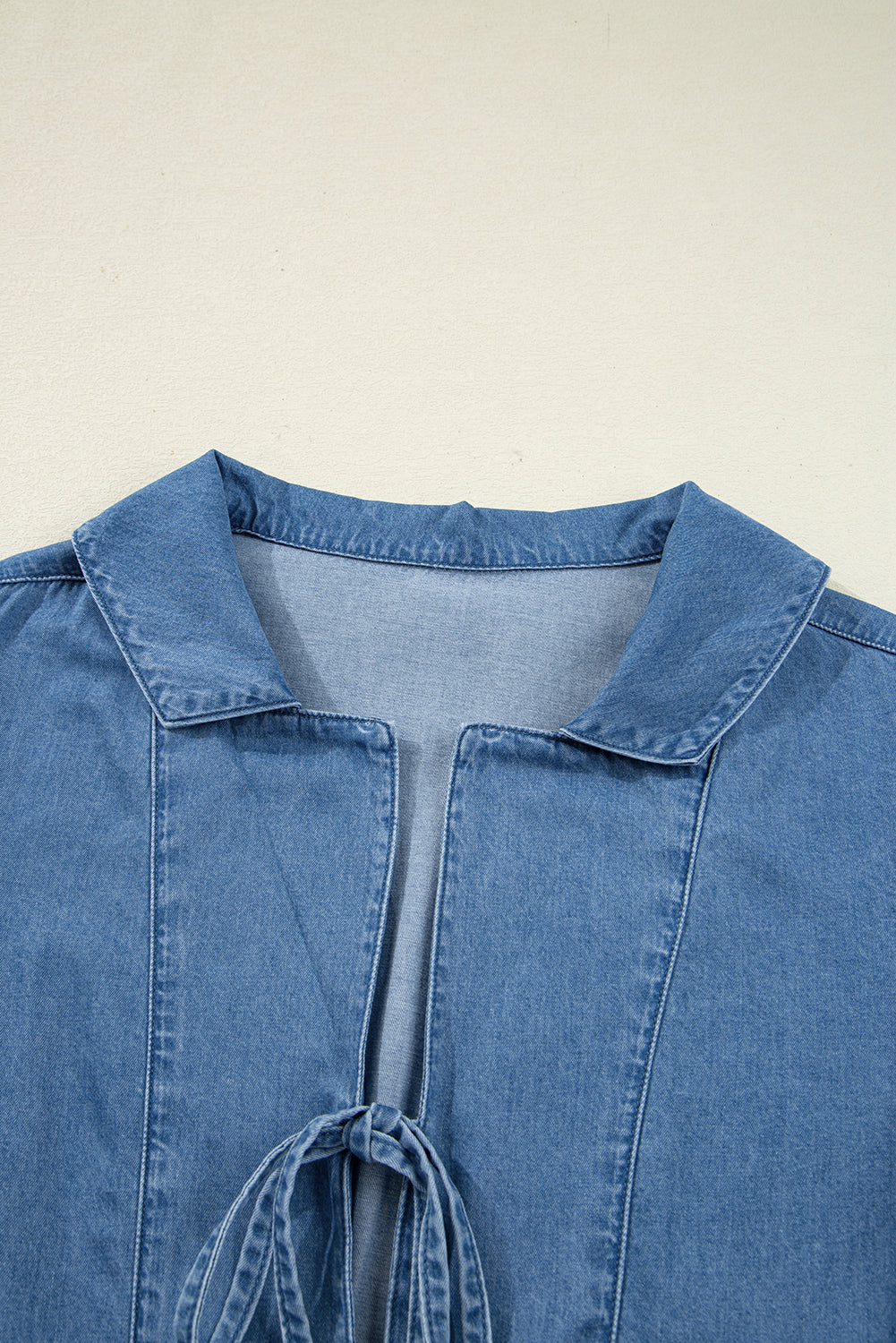 The Mae Denim Peplum Top