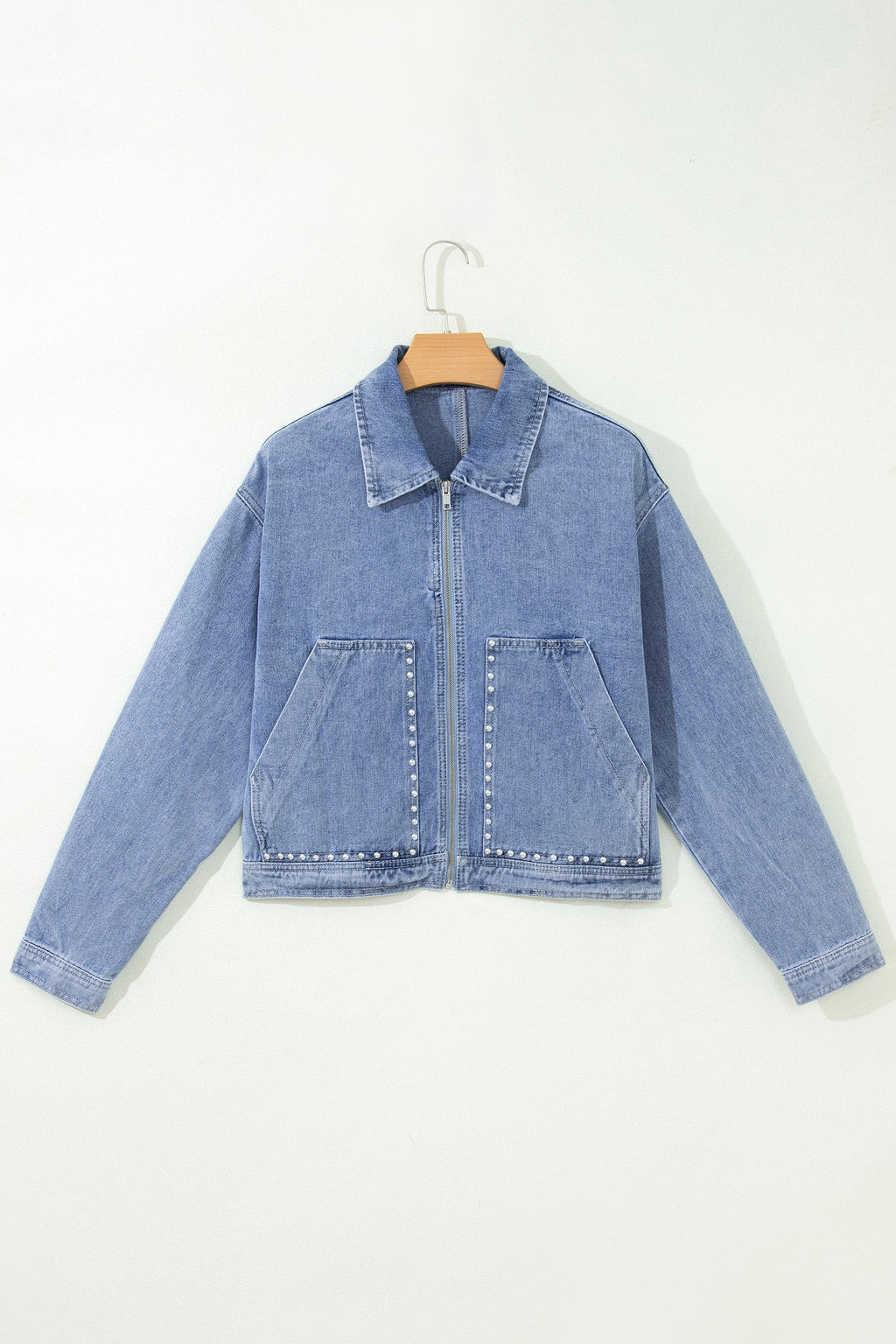 The Pearl Studded Denim Jacket