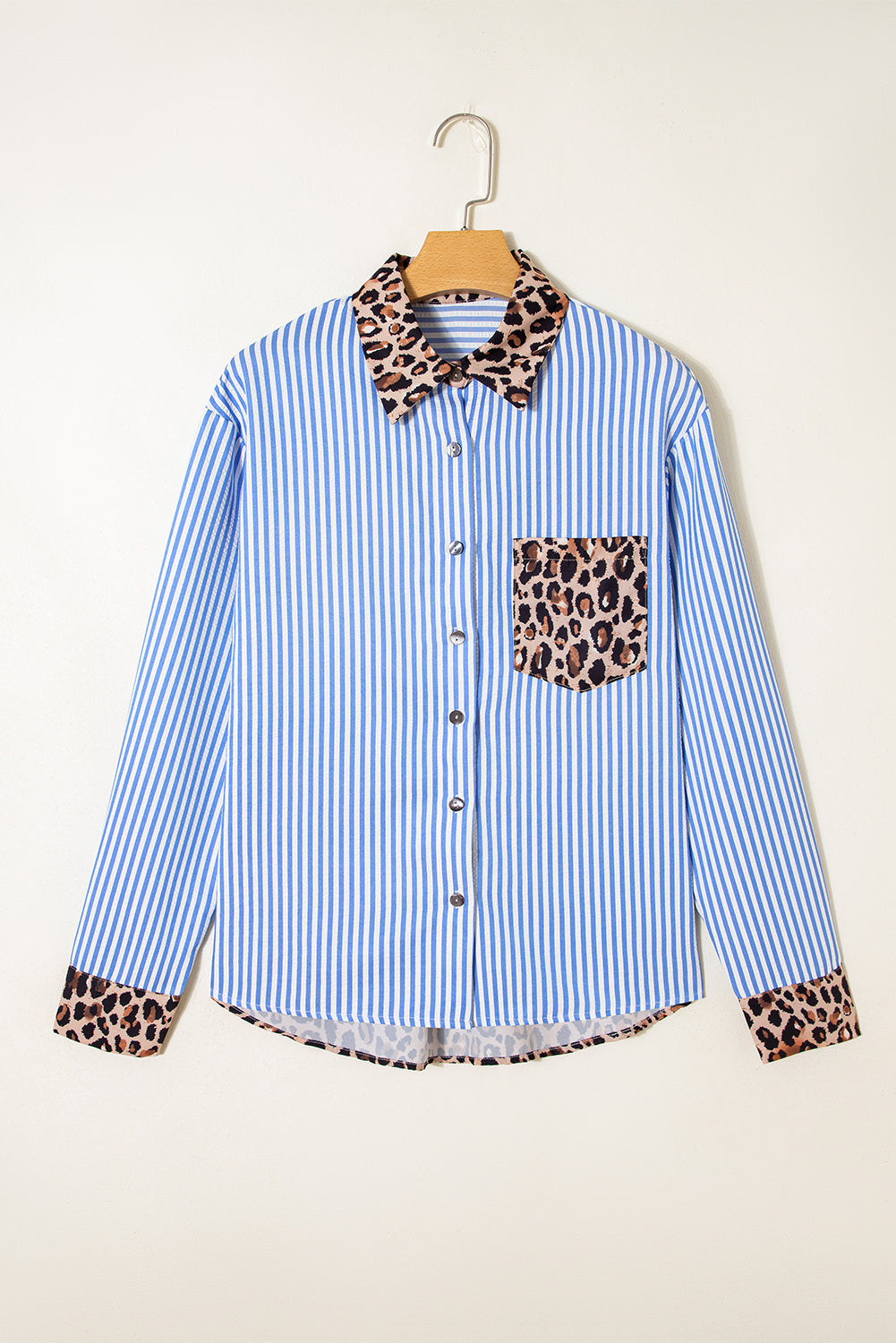 The Blair Leopard Stripe Button Up